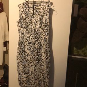 Calvin Klein black and white snake print dress 6
